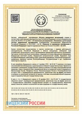 Приложение к сертификату для ИП Спасск-Дальний Сертификат СТО 03.080.02033720.1-2020